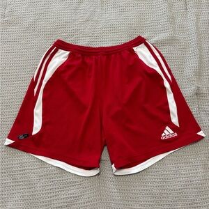 Adidas Shorts Y2k 2006 Climalite Red Soccer Polyester Drawstring Men Size M
